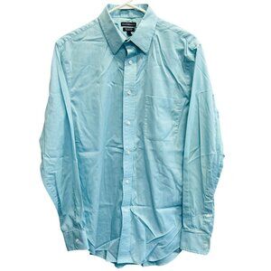 Croft & Barrow Mens Dress Shirt Light Blue (15.5) 34/35 Front Pocket Long Sleeve